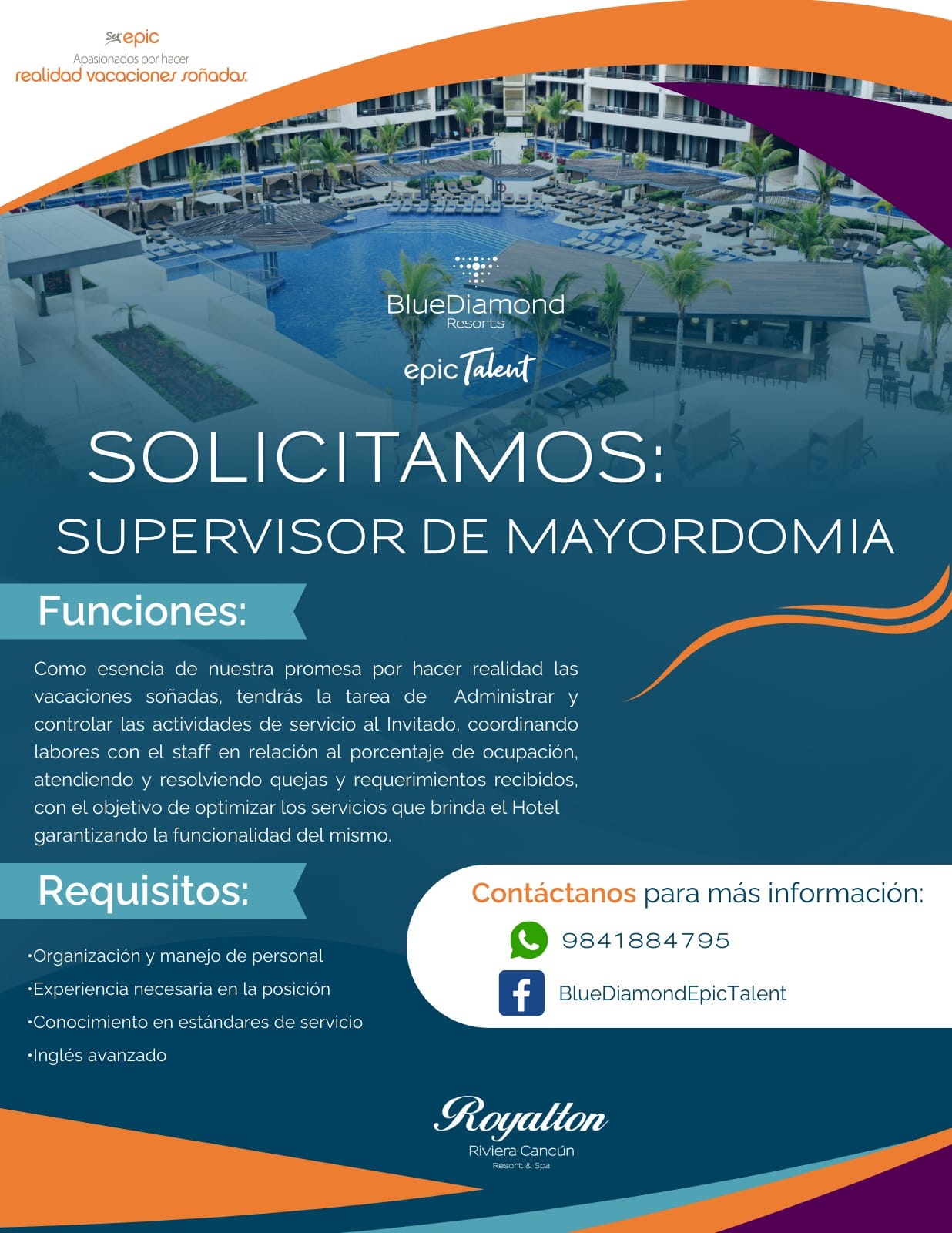 Supervisor de Mayordomia en Royalton Playa del Carmen