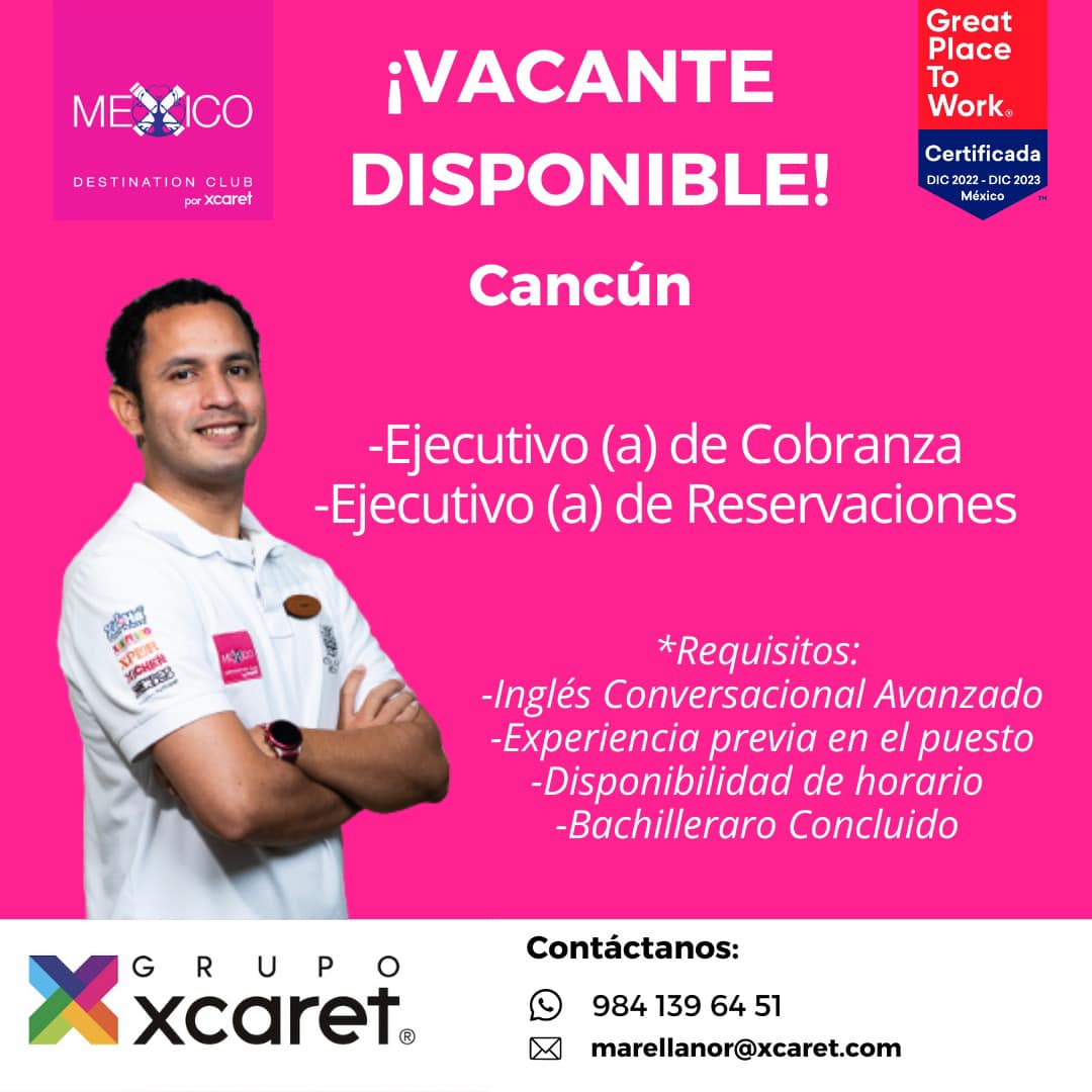 Ejecutivo de cobranza - Xcaret